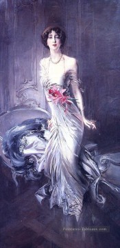  Mme Tableaux - Portrait de Madame E L Doyen genre Giovanni Boldini